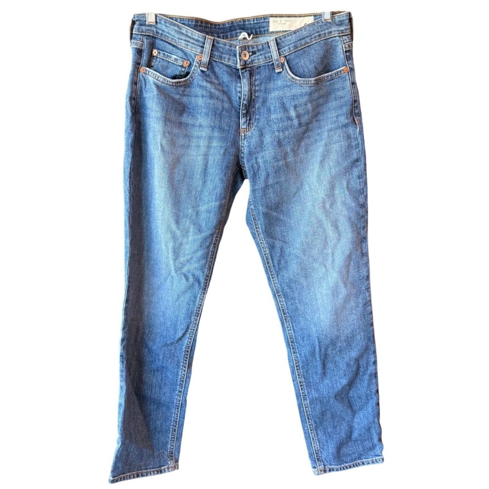 Rag & Bone Dre Low Rise Slim Boyfriend Premium Denim Jeans Size 28 Luxury